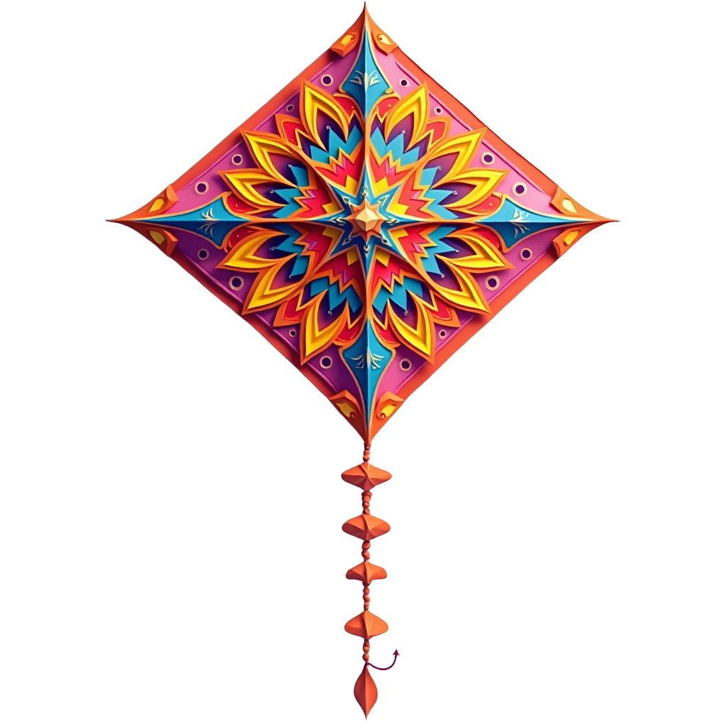 Vibrant Mandala Kite